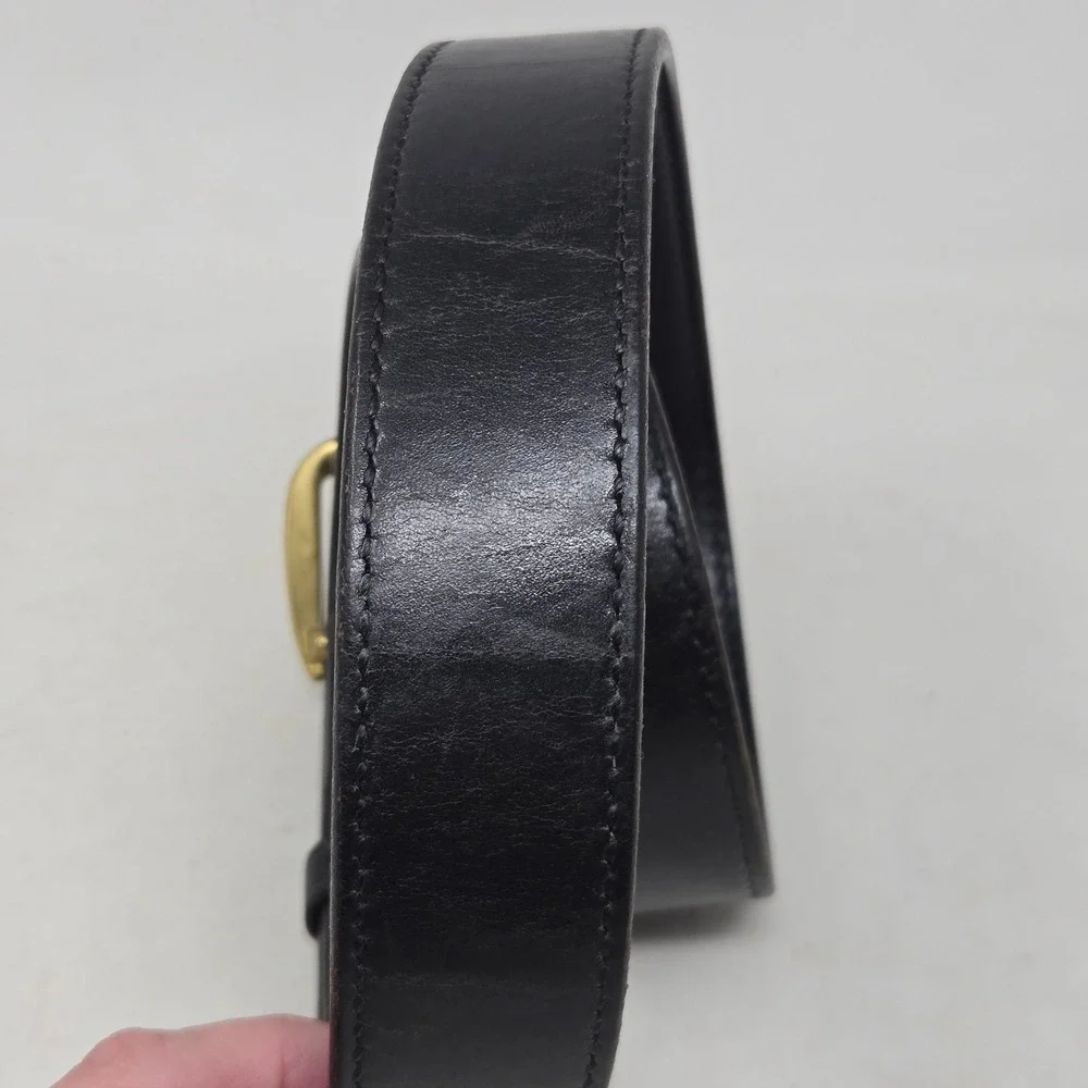 Galco SB2 Sport Belt Black Leather Solid Brass Buckle 40B Handmade USA